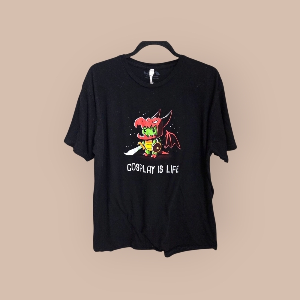 ⭐️Cosplay Is Life Black Graphic Tee Size XL